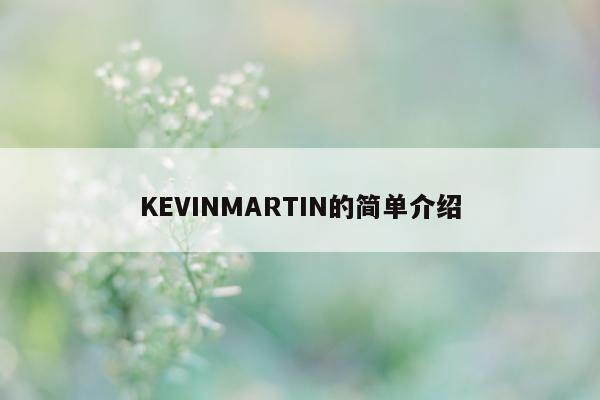 KEVINMARTIN的简单介绍