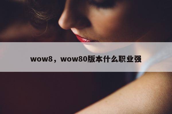 wow8，wow80版本什么职业强